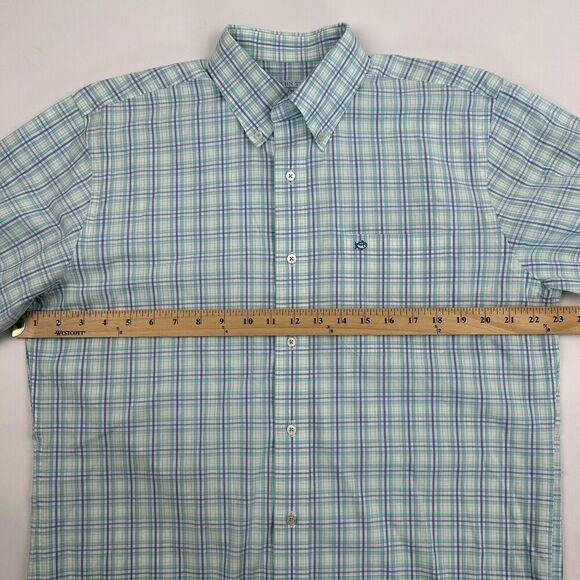 Southern Tide Multicolor Plaid Button Up Shirt Long Sleeve Cotton Sz M Stretch - Picture 9 of 16